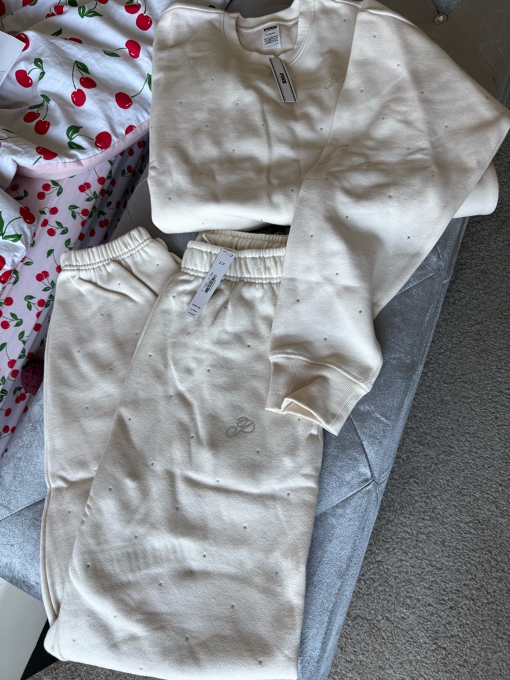 NWT PINK Bling Sweatshirt & Jogger Set